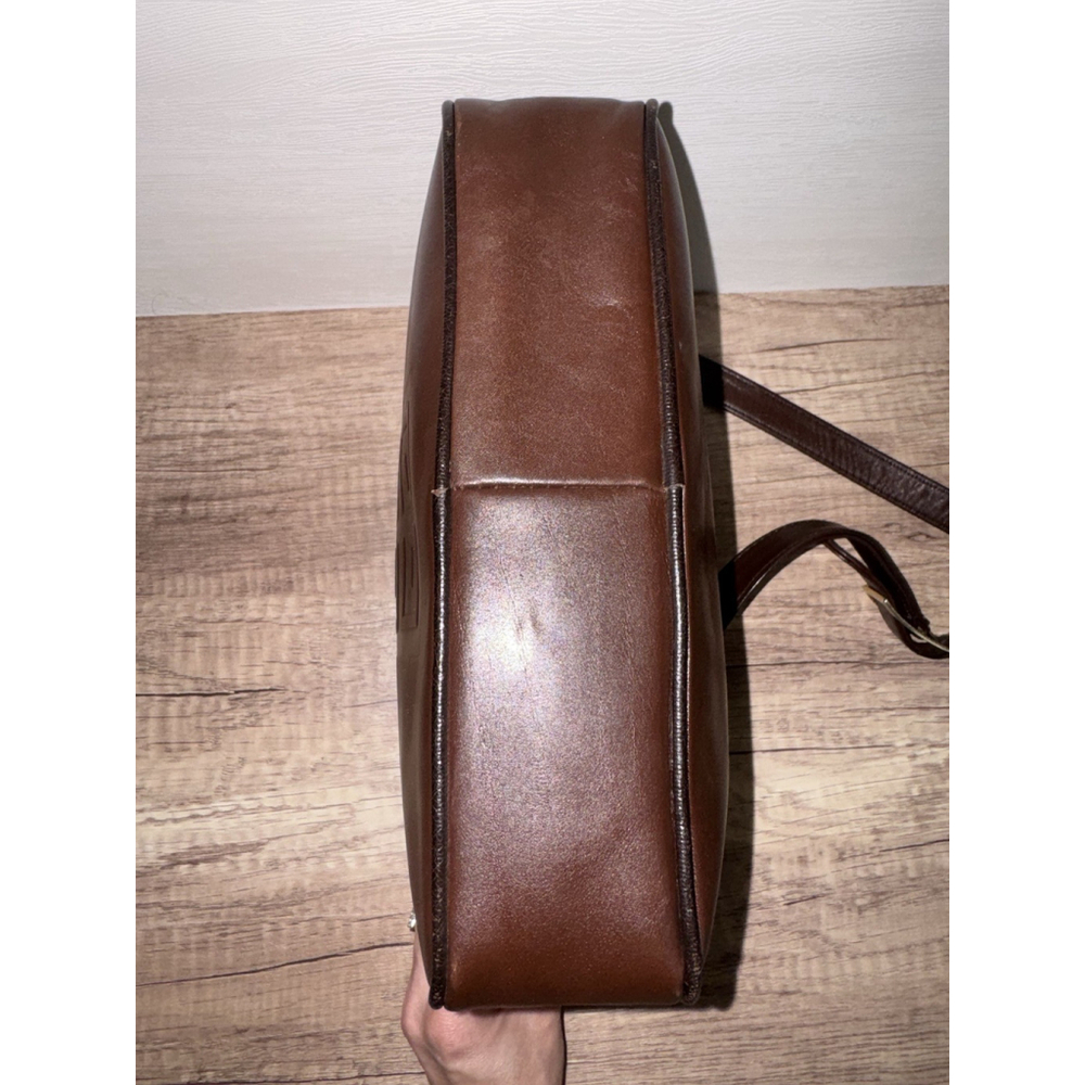 Vintage Givenchy Brown Leather 4G Logo Shoulder Bag Spain Quiet Luxury Classic - Picture 6 of 16